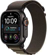 Apple Watch Ultra 4 (2026) 49mm Black Titanium Case with Dark Olive Alpine Loop Medium