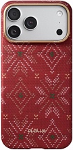 Чехол Pitaka Threads of Winter Ultra-Slim (PitaTap) с MagSafe для iPhone 17 Pro, красный (CP1702BP)