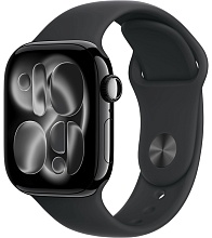 Apple Watch Series 11 42mm, Jet Black Aluminum Case with Sport Band Black