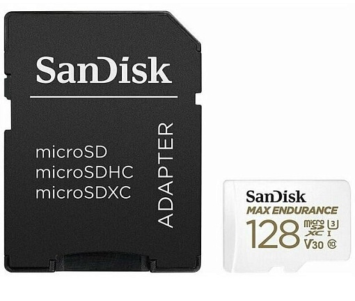 Карта памяти SanDisk MAX Endurance microSDXC 128 ГБ class 10 UHS-1 U3 V30