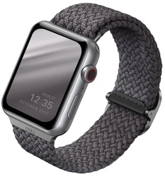 Плетеный ремешок Uniq Aspen Strap Braided для Apple Watch 40/41/42мм, серый