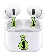 Набор наклеек VLP для наушников и зарядного кейса AirPods Pro/Pro2, money bag (1141088)