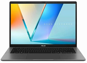 Ноутбук Asus Vivobook S14 S3407-LY084 14" (Intel Core 210H, Intel Graphics) 16ГБ, 512ГБ SSD, noOS, серый (90NB1682-M00720)