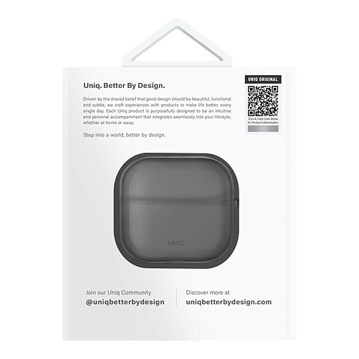 Чехол + карабин Uniq Glase TPU case для Airpods 4