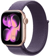 Apple Watch Series 11 42mm Rose Gold Aluminum Case with Sport Loop Purple Fog