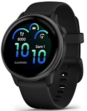 Garmin Vivoactive 6, темно-серый с черным ремешком (010-02985-00)
