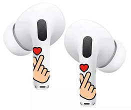 Наклейки VLP Easy Art для AirPods Pro/Pro2,  heart sign (1141019)