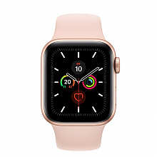 Часы Apple Watch Series 5 40mm Aluminum Case with Sport Band (Золотистый/Розовый песок) (MWV72)