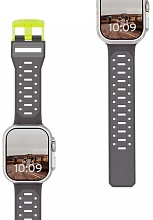 Силиконовый ремешок UAG Civilian Silicone Strap для Apple Watch 44/45/46/49мм, серый/неон (194002113B81)