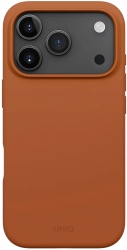 Чехол Uniq LINO с MagSafe для iPhone 17 Pro, оранжевый (IP6.3P(2025)-LINOMSORG)