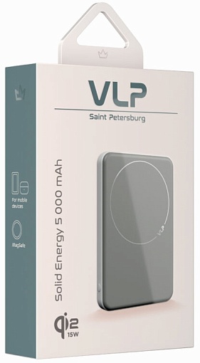 Внешний аккумулятор VLP Solid Energy 5000 mAh SSB, Qi2 20W