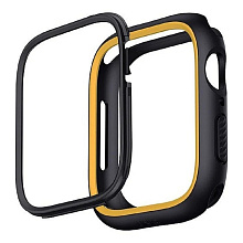 Чехол Uniq Moduo со сменным безелем для Apple Watch 41/40 мм, Black/Mustard (41MM-MDBLKMUS)