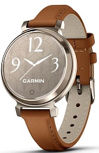 Умные часы Garmin Lily 2 Classic, кремово-золотистый и коричневый кожаный ремешок (010-02839-02)