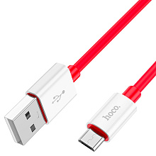 Кабель Hoco X87 USB - MicroUSB, 1 м 2.4 A, красный