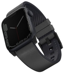 Кожаный ремешок Uniq Straden Waterproof для Apple Watch 49/46/45/44 mm, серый