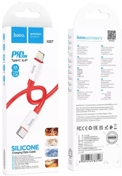 Кабель Hoco X87 Type-C to Lightning PD20, 1м, красный