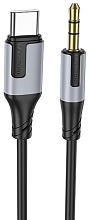 Кабель AUX Borofone BL19 USB-C/3.5 мм, черный