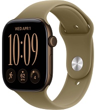 Apple Watch Series 12 46mm Dark Bronze Aluminum Case with Sport Band Olive