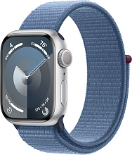 Apple Watch Series 9 41mm Silver Aluminum Case with Winter Blue Sport Loop