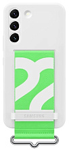 Панель-накладка Samsung Silicone with Strap Cover для Samsung Galaxy S22 (EF-GS901TWEGRU), белый