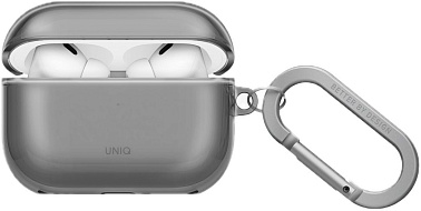 Uniq Glase Glossy для AirPods Pro 3, серый (AIRPODSPRO3-GLSGSMK)