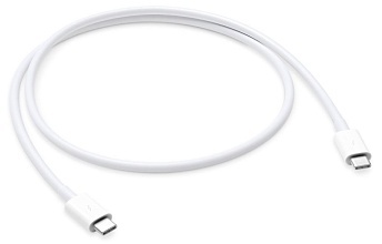 Apple Thunderbolt 3 (USB‑C) длиной (0,8 м), белый (MQ4H2)