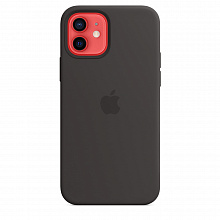 Силиконовый чехол MagSafe для iPhone 12 Pro/12 (Черный)