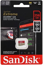 SanDisk Extreme MicroSDXC 256GB A2 UHS-I U3, (SND-SDSQXAV256G-GN)