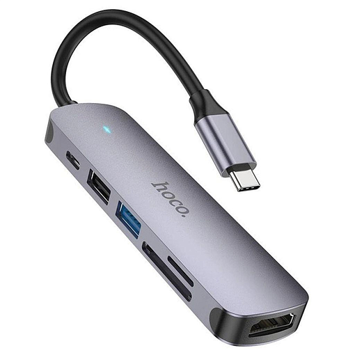 Адаптер HOCO HB28 USB-C to multi, 6 в 1