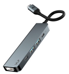 Адаптер VLP Infinity USB-C Hub 5 в 1, серебристый (1083002)