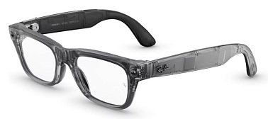 Meta Ray-Ban Blayzer Optics Gen2 RW7001, S50 Matte Transparent Ice Grey