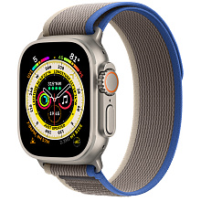 Apple Watch Ultra Titanium Case with Blue/Gray Trail Loop (M/L)