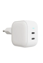 Сетевое зарядное устройство VLP G-Charge USB-C+USB-C, PD, QC, 45W, белый
