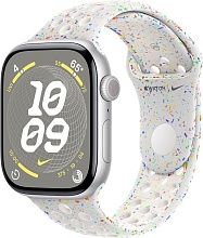 Apple Watch Series 10 46mm Silver Aluminum Case with Pure Platinum Nike Sport Band MWX03