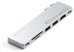 Адаптер Satechi USB-C Pro Hub Slim, серебристый (ST-HUCPHSS)