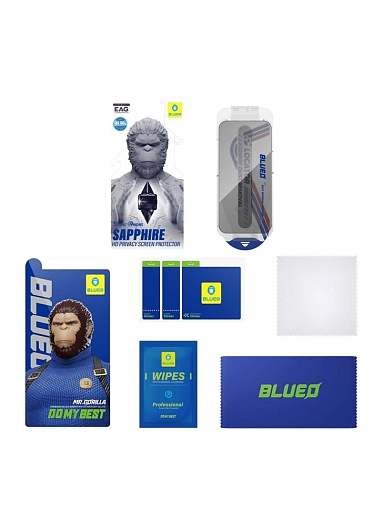 Защитное стекло BlueO SAPPHIRE Privacy для iPhone 17 Pro/17/16 Pro