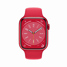 Apple Watch Series 8 45mm Red Aluminum Case with Sport Band, Red