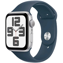 Умные часы Apple Watch SE 2023 GPS 40mm Silver Aluminium Case with Storm Blue Sport Band
