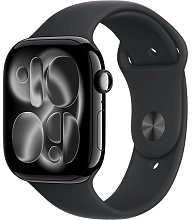 Apple Watch Series 11 46mm, Jet Black Aluminum Case with Sport Band Black