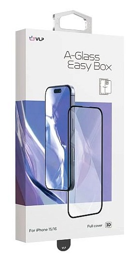 Защитное стекло VLP A-Glass Easy Box для iPhone 15/16