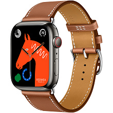 Apple Watch Hermes Series 8 45mm Space Black Stainless Steel Case with Single Tour, Gold (золотой)