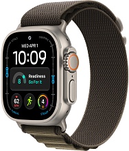 Apple Watch Ultra 4 (2026) 49mm Natural Titanium Case with Dark Olive Alpine Loop Large