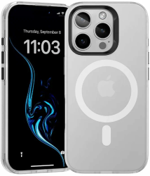 Чехол силиконовый Benks Lucid Armor Case с MagSafe для iPhone 16 Pro, прозрачный матовый