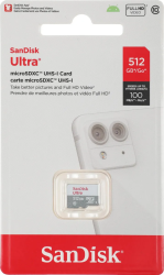 Карта памяти SanDisk Ultra microSDXC 512Gb class 10 UHS-1, (SDSQUNR-512G-GN3MN)