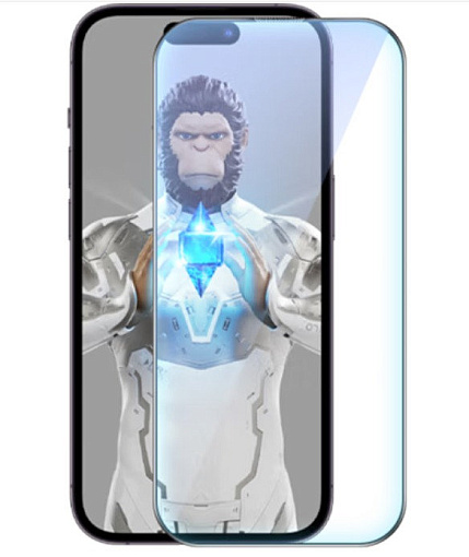 Защитное стекло BlueO для iPhone 16 Pro Max 3D Anti-broken Edge (силик. кромка) (NPB35-16pro-6.9)