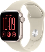 Apple Watch SE 3 40mm (2026) Starlight Aluminum Case with Sport Band Sand (MJKW4ZP/A)