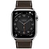 Apple Watch Hermes Series 9 45mm Silver Stainless Steel Case with Single Tour Deployment Buckle