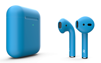 Наушники Apple Airpods 2 Color (беспроводная зарядка чехла) (Blue matte)