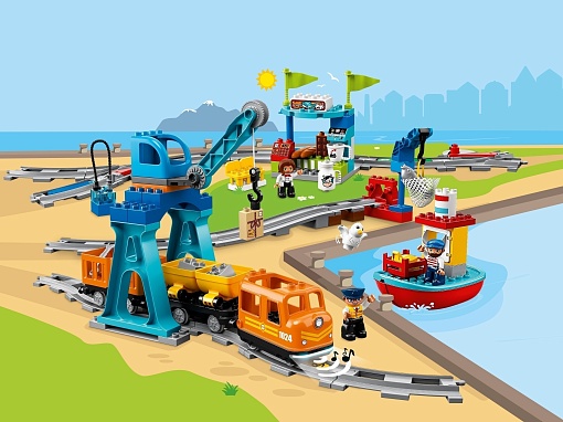 Электромеханический конструктор LEGO DUPLO 10875 Грузовой поезд