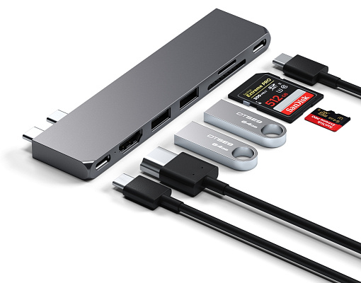 Адаптер Satechi USB-C Pro Hub Slim